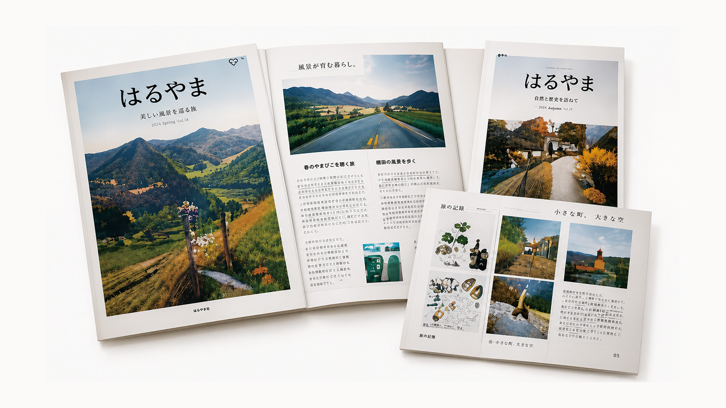 地域情報誌「はるやま」制作イメージ